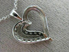 ESTATE .15CT DIAMOND 14KT WHITE GOLD DOUBLE OPEN HEART LOVE PENDANT WITH CHAIN