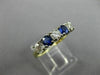 ESTATE 1.15CT DIAMOND SAPPHIRE 14KT 2 TONE GOLD WEDDING ANNIVERSARY RING #25467