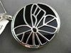 ESTATE MASSIVE 20.14CT ONYX & DIAMOND 18KT WHITE & BLACK GOLD CIRCULAR PENDANT