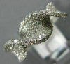ESTATE 1.01CT DIAMOND 14KT WHITE GOLD 3D MULTI ROW WAVE SWIRL ANNIVERSARY RING