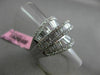 ESTATE LARGE 3.08CT ROUND & BAGUETTE DIAMOND 18KT WHITE GOLD MULTI ROW DOME RING