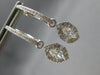 1.08CT DIAMOND 18K WHITE GOLD ROUND & MARQUISE LEVERBACK HANGING EARRINGS #27846