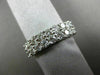 WIDE 1.40CT DIAMOND 18KT WHITE GOLD 3D DOUBLE ROW SEMI ETERNITY ANNIVERSARY RING