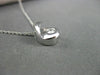 ESTATE .17CT SOLITAIRE DIAMOND 18K WHITE GOLD FLOATING PEAR SHAPE PENDANT #11848