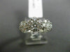 ESTATE WIDE 1.19CT DIAMOND 18KT WHITE GOLD 3D 3 FLOWER PAST PRESENT FURURE RING