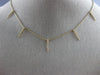 ESTATE .15CT DIAMOND 14KT YELLOW GOLD 3D CLASSIC BY THE YARD SPIKY FUN NECKLACE