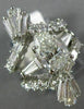 ANTIQUE LARGE 3.34CT DIAMOND PLATINUM INSERT WEDDING ENGAGEMENT RING SET #847