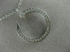 ESTATE .45CT DIAMOND 18KT WHITE GOLD 3D GRADUATING CIRCLE OF LIFE NAIL NECKLACE