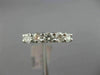 ESTATE .82CT DIAMOND 14KT WHITE GOLD 3D CLASSIC 5 STONE WEDDING ANNIVERSARY RING
