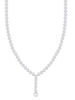 ESTATE 1.96CT DIAMOND 14KT WHITE GOLD 3D BEZEL ETERNITY LARIAT TENNIS NECKLACE