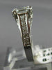 ESTATE WIDE 1.47CT EMERALD DIAMOND 14KT WHITE GOLD LUCIDA ENGAGEMENT RING #14253