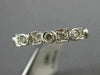 ESTATE .26CT DIAMOND 14K WHITE GOLD ROUND & SQUARE FILIGREE ETERNITY RING #14417