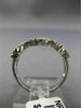 ESTATE WIDE .90CT DIAMOND & SAPPHIRE 14KT WHITE GOLD MULTI LEAF ETOILE LOVE RING