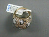 ESTATE LARGE 5.10CTW MULTI COLOR DIAMOND 18KT ROSE GOLD COCKTAIL RING AMAZING!!
