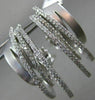 ESTATE LARGE .79CT DIAMOND 14KT WHITE GOLD 3D MULTI ROW CLIP ON HANGING EARRINGS