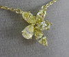 GIA 1.57CT WHITE & FANCY YELLOW DIAMOND 18KT YELLOW GOLD CLASSIC FLOWER NECKLACE