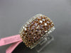 ESTATE EXTRA WIDE 2.19CT DIAMOND 18KT WHITE & ROSE GOLD WEDDING ANNIVERSARY RING
