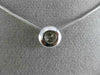 ANTIQUE .39CT ROUND DIAMOND 14KT WHITE GOLD 3D CLASSIC SOLITAIRE PENDANT #3211
