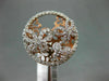 ESTATE LARGE 1.0CT DIAMOND 14KT WHITE & ROSE GOLD MULTI BUTTERFLY CIRCULAR RING
