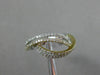 ESTATE LARGE .37CT DIAMOND 18KT WHITE & YELLOW GOLD MULTI ROW INFINITY LOVE RING
