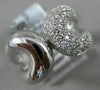 ESTATE WIDE .58CT DIAMOND 14KT WHITE & ROSE GOLD 3D PAVE LOVE KNOT FUN RING