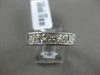 ESTATE 1.90CT DIAMOND 14KT WHITE GOLD 5 STONE PRINCESS CUT CHANNEL WEDDING RING