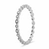 ESTATE .07CT DIAMOND 14KT WHITE GOLD ETERNITY FILIGREE WEDDING ANNIVERSARY RING