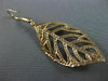 ESTATE LARGE 3.05CT DIAMOND 18K ROSE GOLD HANDCRAFTED LEAF PAVE HANGING EARRINGS