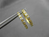 ESTATE CUBIC ZIRCONIA 14KT YELLOW GOLD CLASSIC SEMI BEZEL HUGGIE EARRINGS #24353