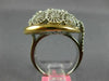 ESTATE EXTRA LARGE .46CT DIAMOND 18K WHITE & ROSE GOLD 3D DOME SHAPE FLOWER RING