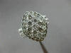 ESTATE LARGE 2CT DIAMOND 14K WHITE GOLD CLUSTER OPEN HALO FILIGREE COCKTAIL RING