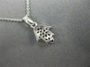 ESTATE .10CT DIAMOND 14KT WHITE GOLD 3D ETOILE HAMSA LUCKY HAND PENDANT #18455