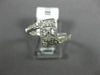ESTATE WIDE .31CT DIAMOND 18KT WHITE GOLD 3D SQUARE FLOWER CRISS CROSS FUN RING