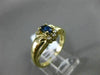 ESTATE .56CT DIAMOND & SAPPHIRE 14KT YELLOW GOLD FLOWER CLUSTER ENGAGEMENT RING