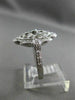 ESTATE WIDE .52CT DIAMOND 14KT WHITE GOLD 3D FILIGREE ETOILE MILGRAIN RING F/G