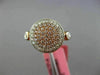 ESTATE WIDE .52CT WHITE & PINK DIAMOND 18KT WHITE & ROSE GOLD 3D ROUND LOVE RING