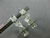 ESTATE WIDE 3.50CT DIAMOND 18K WHITE GOLD MULTI SHAPE SQUARE HEART HOOP EARRINGS