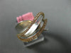 ESTATE WIDE .31CT PINK DIAMOND 18KT WHITE & ROSE GOLD MULTI ROW X LOVE FUN RING