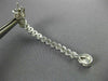 ESTATE LARGE 1.35CT DIAMOND 14K WHITE GOLD 3D TEAR DROP HANGING EARRINGS #25920