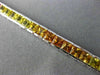 ESTATE 11.26CT MULTI COLOR SAPPHIRE 14K WHITE GOLD 3D GRADUATING TENNIS BRACELET