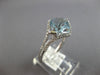 2.30CT DIAMOND & AAA AQUAMARINE 14KT WHITE GOLD CUSHION & ROUND ENGAGEMENT RING