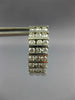 ESTATE 1.55CT DIAMOND 14KT WHITE GOLD 3D 3 ROW CHANNEL HANGING EARRINGS #1122