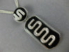 ESTATE LARGE .18CT DIAMOND & AAA ONYX 14KT WHITE GOLD SQUARE SNAKE FUN PENDANT