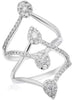ESTATE LARGE 1.02CT DIAMOND 18K WHITE GOLD 3D MULTI SHAPE INTERTWINING LOVE RING
