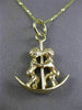 ESTATE 14KT YELLOW GOLD 3D LOVE SEE SAW PENDANT & CHAIN PERFECT GIFT!  #23812
