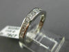 ESTATE .78CT DIAMOND 14KT WHITE GOLD 3D CLASSIC CHANNEL WEDDING RING BAND #1338