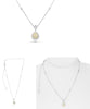 1.13CT WHITE & FANCY YELLOW DIAMOND 18KT TWO TONE GOLD DOUBLE HALO LOVE NECKLACE