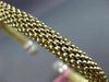ESTATE 1.50CT DIAMOND 14KT TWO TONE GOLD PAVE MESH FLEXIBLE LOVE BANGLE BRACELET