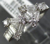 ESTATE 1.28CT DIAMOND 18KT WHITE GOLD 3D CLASSIC MULTI SHAPE TRIANGULAR FUN RING