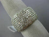 ESTATE LARGE 2.0CT DIAMOND 14K WHITE GOLD 3D PAVE SEMI ETERNITY ANNIVERSARY RING